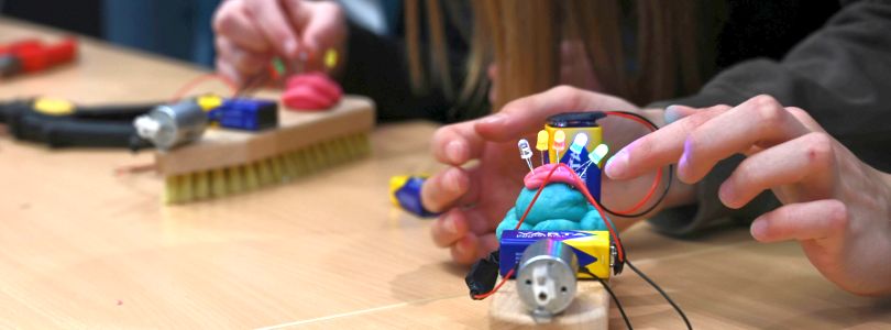 selbst gebautes leuchtendes Bürstentier