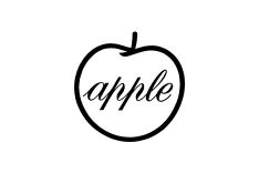Von René Magritte inspiriertes Logo von Apple Corps, eingetragen 1968 (Nr.349518)