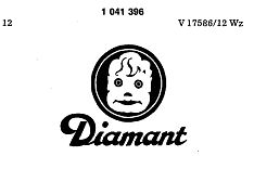 stilisierter Kopf mit Schriftzug "Diamant"