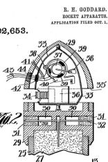 "Rocket apparatus" von Robert Goddard, 1913 (US1102653A)