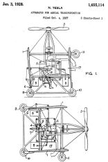 "Apparatus for aerial transportation" (US1655114)