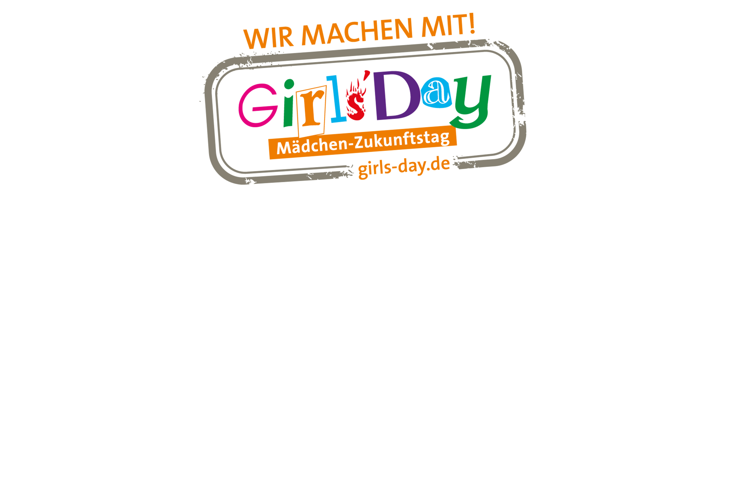 Wir sind dabei und Girls'Day-Logo