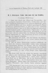 Titelblatt von "Über eine neue Art von Strahlen", 1895