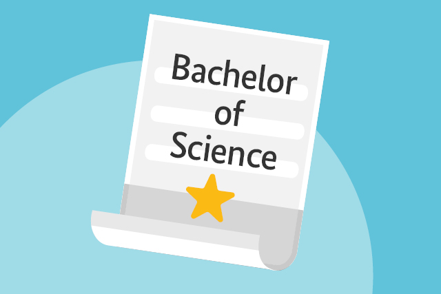 Urkunde mit "Bachelor of Science"