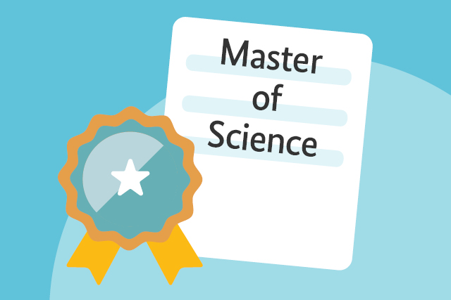 Urkunde mit "Master of Science"