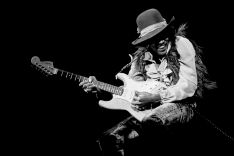 Jimi Hendrix with guitar