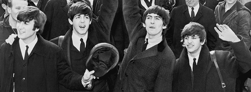 The Beatles arrive at New York Airport, 7 February 1964
