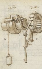 Control of an hour strike mechanism (from "Codex Madrid")
