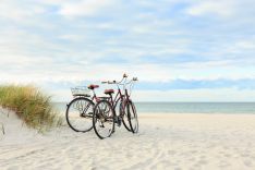 Bikes on the beach