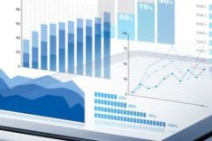 Projektion Statistik aus Tablet-PC