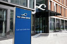 Gebäude mit Linde-Group-Logo