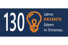 Logo "130 Jahre patente Ideen in Ilmenau"